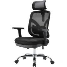 [NUNCA USADO] SIHOO Silla de oficina Silla de escritorio, ergonómica, apoyo lumbar regulable y reposabrazos, negro