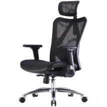 Sihoo - nunca usado] silla de oficina silla de escritorio, ergonómica, reposabrazos ajustable, 150kg cargable, funda negra, armazón negro