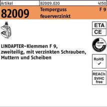 Lindapter - Klemme R 82009 Gtw 40 F 9 M20/32 - 82 Temperguss Feuerverz. 1st.