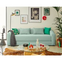 Bestmobilier - Nuvia - canapé convertible déplimousse 3 places en velours texturé