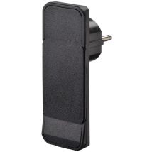 104558 Schutzkontakt-Flachstecker Kunststoff 230V Schwarz IP20 - NVB