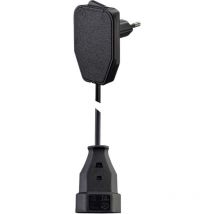 104576 Alimentazione Prolunga Nero 0.80 m H03VVH2-F 2X 0,75 mm² con interruttore intermedio - NVB