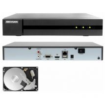 Nvr 4 canaux Hikvision onvif 8 mp H265+ HWN-4104MH 4K P2P hd 500 gb