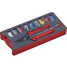 Nws - Kit De Sertissage 143-bis 152 Pièces Pour Embouts De Câble 0.5 À 16 Mm² Assortiment D'Embouts Inclus, Testeur De Tension Inclus C91423