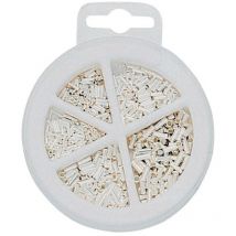 144-BS-500 Assortimento Capicorda 0.5 mm², 0.75 mm², 1 mm², 1.5 mm², 2.5 mm² Non isolato Argento 500 pz. - NWS