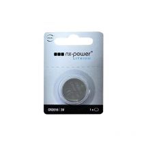 Pile bouton lithium blister CR2016 3V 80mAh - NX