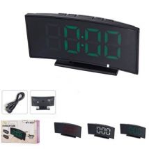 Ny-3621 Wiederaufladbarer Digitaler Wecker Mit Grüner Led-Anzeige Für Den Nachttisch