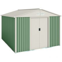Galliv Metall-Gartenhaus 7,86 m2 - 10 Jahre Garantie - 261x301x198cm. Metall-Schuppen