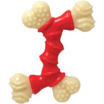 Osso Doppio masticabile Extreme Double Chew Bone Giocattolo masticabile per l'igiene Dentale dei Cani Gusto Bacon Extra Small per Cani Fino a 7 kg