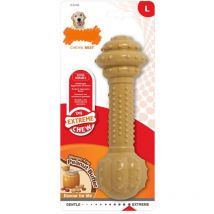 Power Chew Extreme Chew Hard Chew Chew Barbell Jouet à mâcher pour chien, beurre de cacahuète de, large/extra large - Nylabone