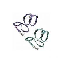 Lila - Nylon Fischgeschirr & Leine Fischgeschirr & Leine - grün