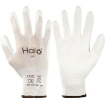 Halo - White Nylon Lined pu Coated Gloves SZ-10
