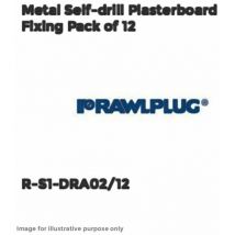Rawl - plug R-S1-DRA01/12 Nylon Self-Drill Plasterboard Fixing Pack of 12 RAW07015