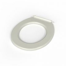 NymaCARE Toilet Seat WC White Ring Only Stainless Steel Pillar Hinge