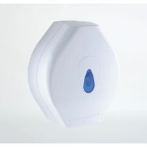 Bathroom Wall Mounted Toilet Roll Holder Paper Dispenser White Commercial - Nymas