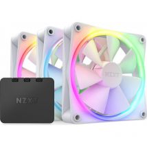 Nzxt - Ventilateurs 12 cm pour Boitier pc, Triple Pack F120 rgb, Blanc 3 pièces (RF-R12TF-W1)