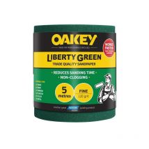 Oakey Liberty Green Sanding Roll 115mm x 5m Fine 120G OAK63844