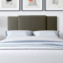 Oasis Mink Beige Linen Small Double 26 inch Strutted Headboard