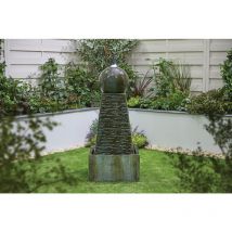 La Hacienda - Easy Fountain Impressions Obelisk Falls led Garden Water Feature Stone Effect