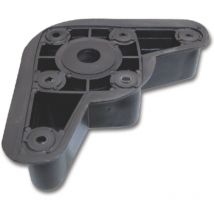 Oberteilgleiter Stahl mit Rand und Dübeln für den Korupusunterbau, ks schwarz