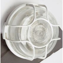 Oblò E27 + griglia, senza lampadina, rotondo, bianco Centrale Brico