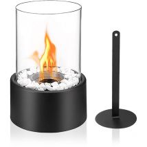 Hengmei - Bioethanol-Kamine Tischkamin Ethanol Kamin Indoor und Outdoor Bioethanolkamin mit Deko Steinen standkamin Bioethanol Terrassenfeuer (typ a)