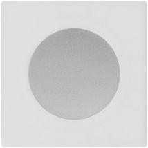 Obturateur alu dom + plaque simple blanc Fontini
