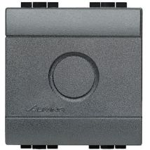 Obturateur avec empreinte défonçable Livinglight Anthracite 2 modules Bticino L4951