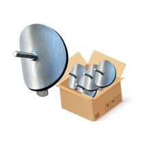 France Obturateur - Obturateur de colonne, diamètre 125 mm, tampon hermétique acier galvanisé,10 pièces