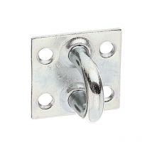 Occhiello su piastra B.27.5mm H.27mm D.7mm acciaio galv.verz.d.pass. GAH Per 25)