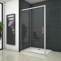 Cabine de douche 120x90x190cm porte de douche + paroi latérale