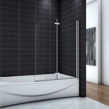 OCEAN Pare-baignoire 110x140cm écran de baignoire 6mm verre anticalcaire