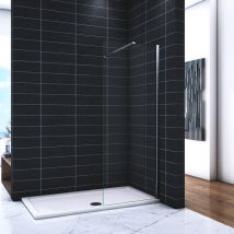 Ocean Sanitaire - ocean Paroi de douche 50x200cm en 8mm verre avec vitrification nano(anticalcaire) livré avec une barre standard 90cm