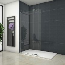 OCEAN Paroi de douche 60x200cm paroi de douche à l'italienne en 8mm verre anti-calculer