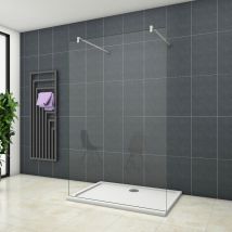 OCEAN Paroi de douche 90x200cm paroi de douche à l'italienne avec les 2 barres de stabilisations