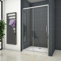Porte de douche coulissante 130x190cm en niche porte de douche