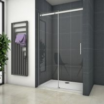 OCEAN Porte de douche 120x195cm porte de douche coulissante en verre anti-calcaire