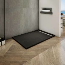 Ocean Sanitaire - Océan 160x80cm Receveur De Douche À Poser Extra-plat - Noir