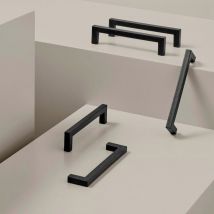 Furnipart - Océan - Manche 128 mm en plastique recyclé. Noir mat