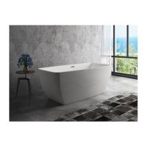 Oceanic Baignoire ilot Stella - L.160 x I.75 x H.60 cm - En acrylique - Bonde a clapet - Blanc