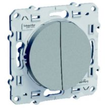 MécanismeVa et vient + poussoir (sans plaque) - Odace - Aluminium - Schneider