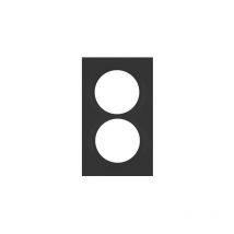 Plaque enjoliveur double verticale ent. 57 mm anthracite Schneider Odace Styl