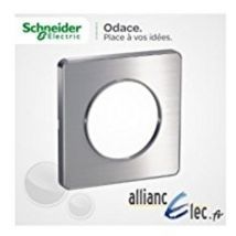 Odace Touch, plaque Aluminium brossé avec liseré Alu 1 poste (S530802J)