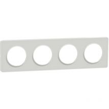 Schneider Electric - Odace Touch plaque horiz./vert. entraxe 71mm schneider Entraxe en mm: 71mm - Nombre de Poste: 4 - Gamme: translucide blanc