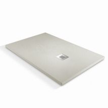 Solidstone begehbare Duschwanne – 140 x 80 – Zement – Alicante - O'design