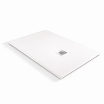 Solidstone begehbare Duschwanne – 100 x 80 – Weiß – Alicante - O'design