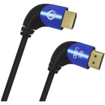 Oehlbach - Câble de raccordement hdmi Fiche mâle hdmi-a, Fiche mâle hdmi-a 1.00 m noir D1C42540 8K uhd, coudé à 90° vers