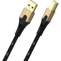 Oehlbach - USB-Kabel usb 2.0 usb-a Stecker, usb-b Stecker 2.00 m Schwarz/Gold D1C9542