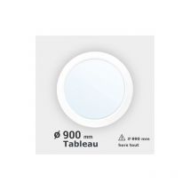 Fenêtre ronde pvc blanc fixe Diam, 90 cm tableau