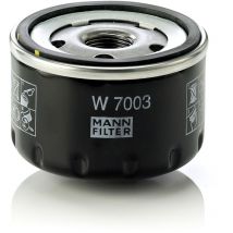 Ölfilter W7003 – MANN – M20x15 Gewinde – Innendurchmesser 63 mm – Außendurchmesser 76 mm – Gesamthöhe 53 mm – Bypassventil Öffnungsdruck 13 bar